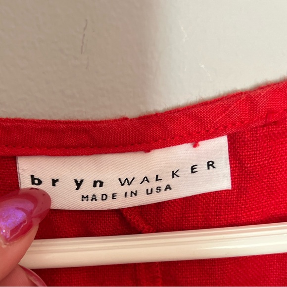 bryn Walker 100% Linen Red Tunic Top S - Picture 5 of 9